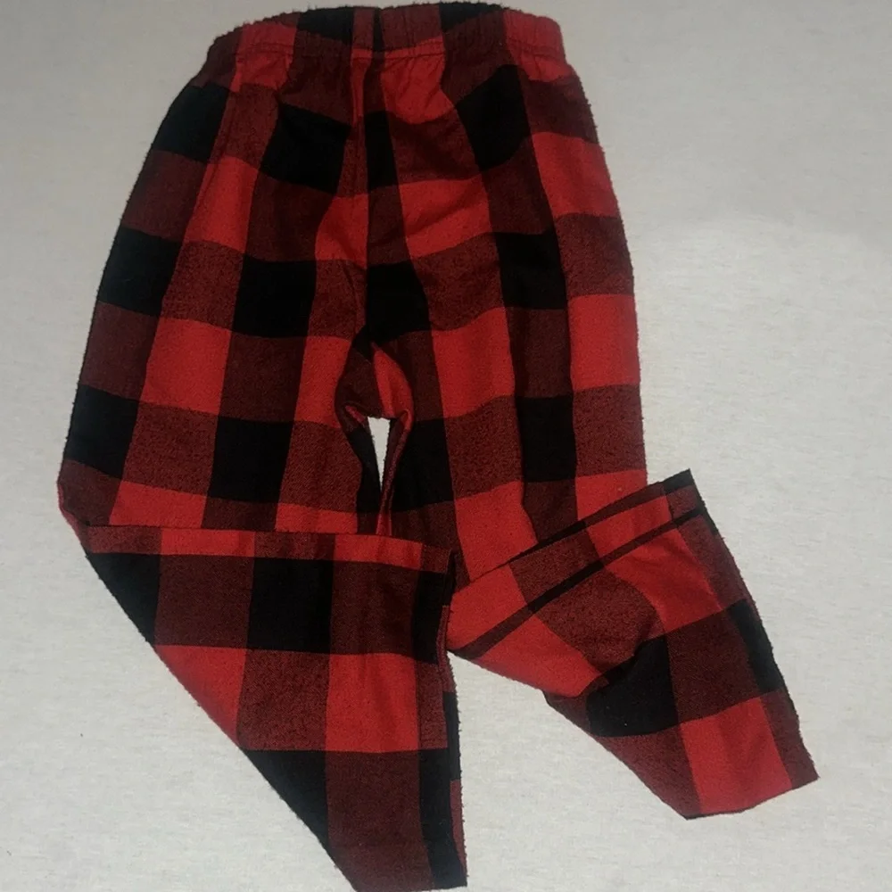 Cozy Kids Size 2T Plaid Pajama Pants - Red and Black.